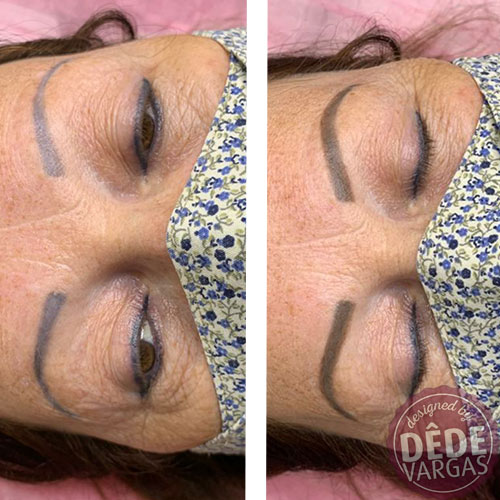 Dêde Vargas - Design de Sobrancelhas - Correção de cor e Neutralização